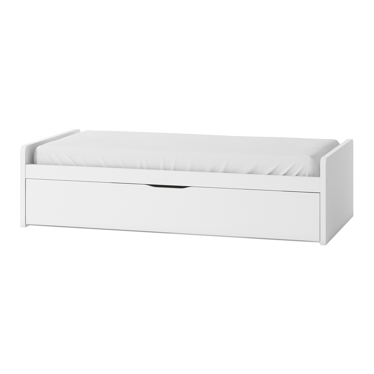 Cama con 1 cajón y cabeceros bajos Mio El Corte Inglés - Blanco Blanco-1