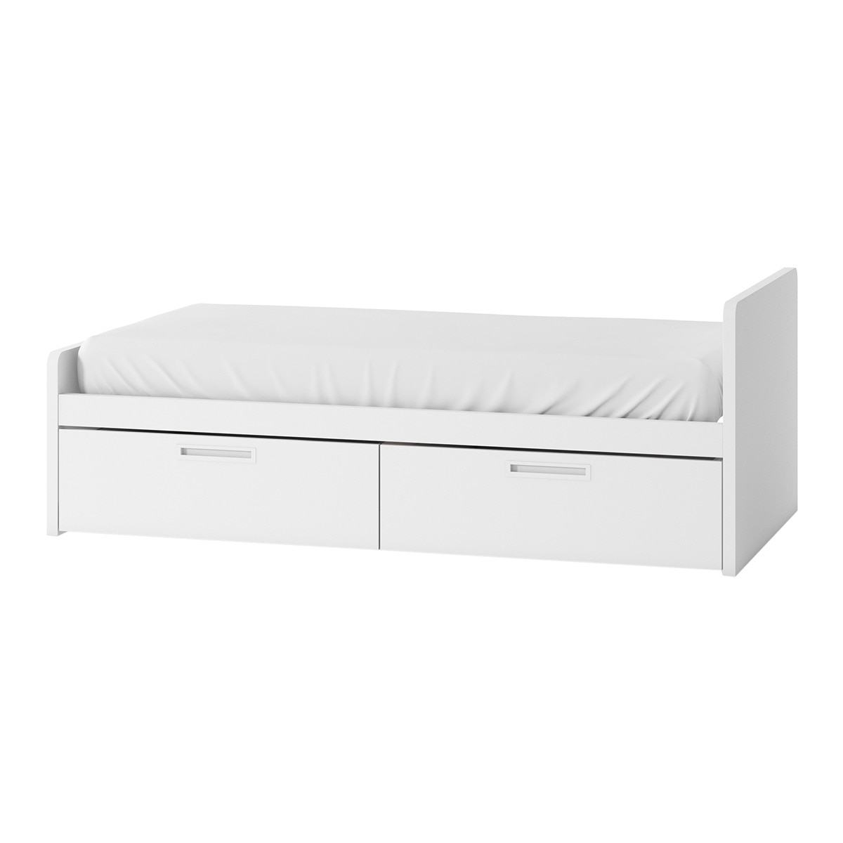Cama con 2 cajones y costado derecho alto Mio El Corte Inglés - Blanco Blanco-1