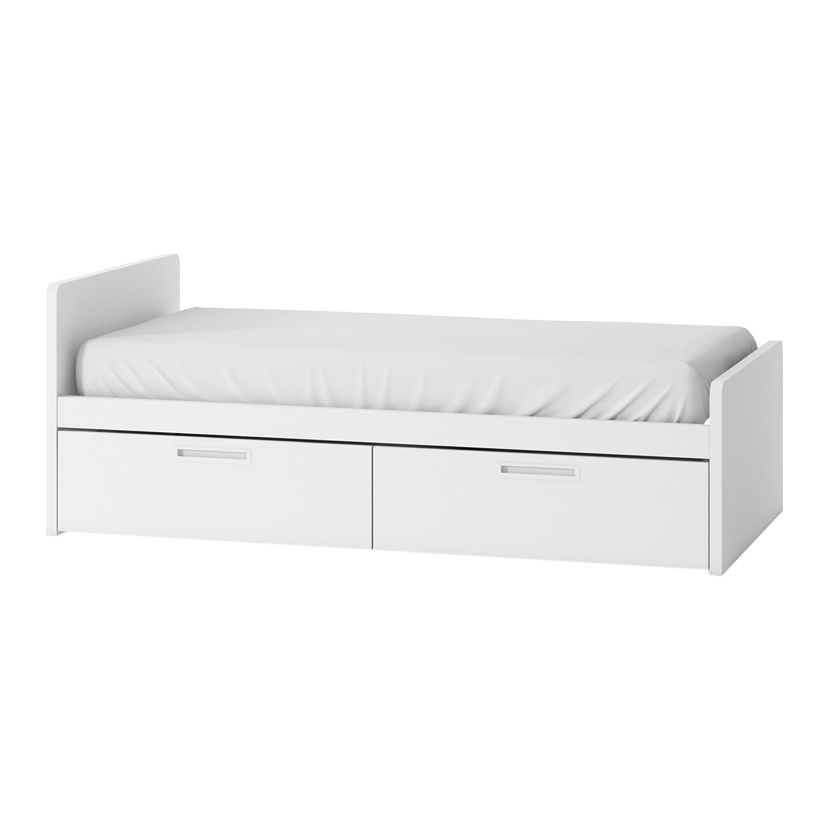 Cama con 2 cajones y costado izquierdo alto Mio El Corte Inglés - Blanco Blanco-1