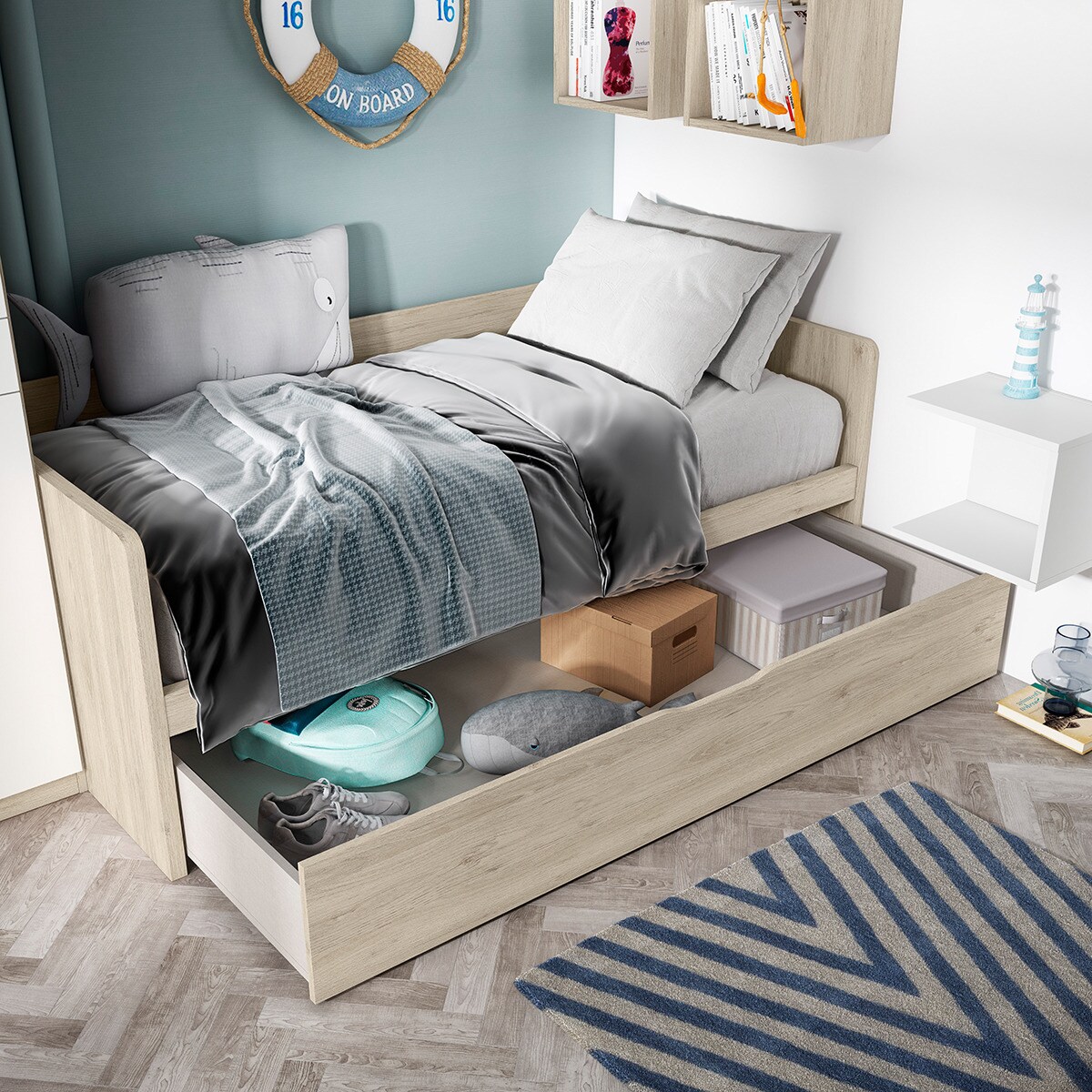 Cama con 1 cajón y costados altos Mio El Corte Inglés - Arena Arena-5