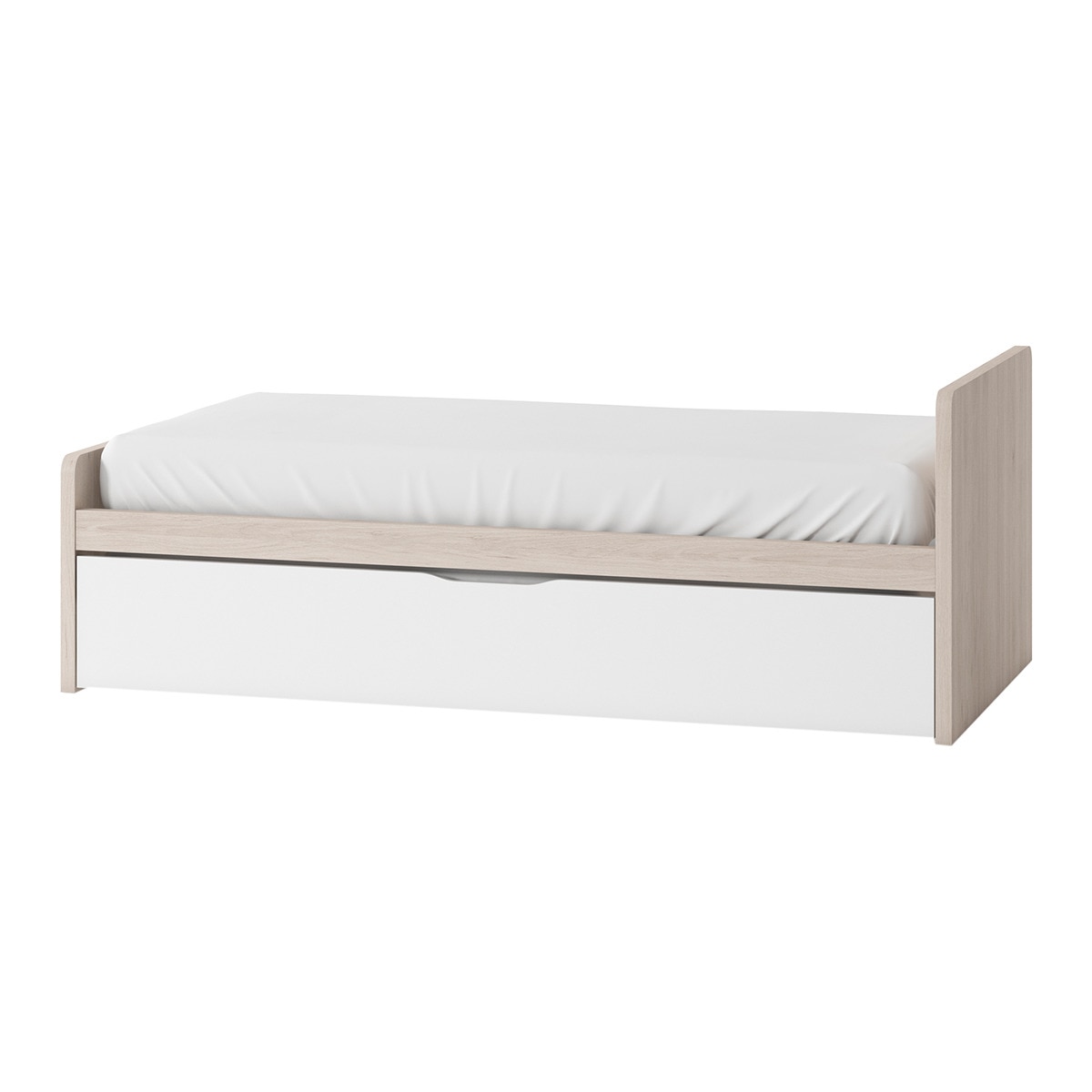 Cama con 1 cajón y cabecero derecho alto Mio El Corte Inglés - Arena / Blanco Arena / Blanco-1