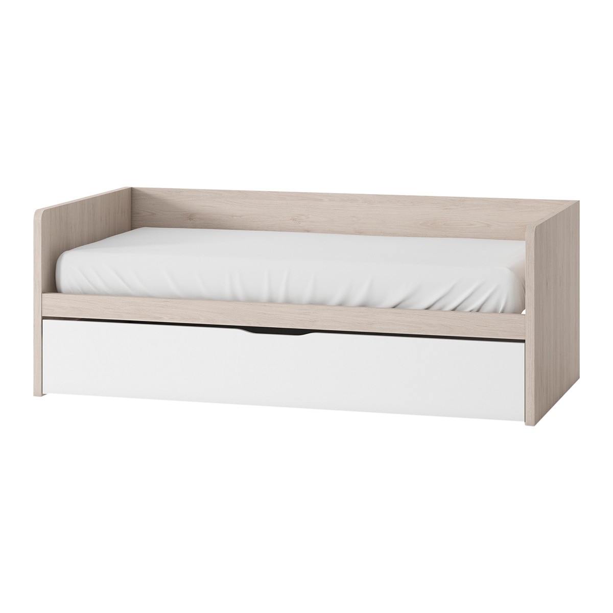 Cama con 1 cajón y costados altos Mio El Corte Inglés - Arena / Blanco Arena / Blanco-1