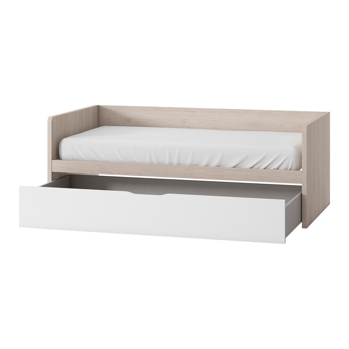 Cama con 1 cajón y costados altos Mio El Corte Inglés - Arena / Blanco Arena / Blanco-2