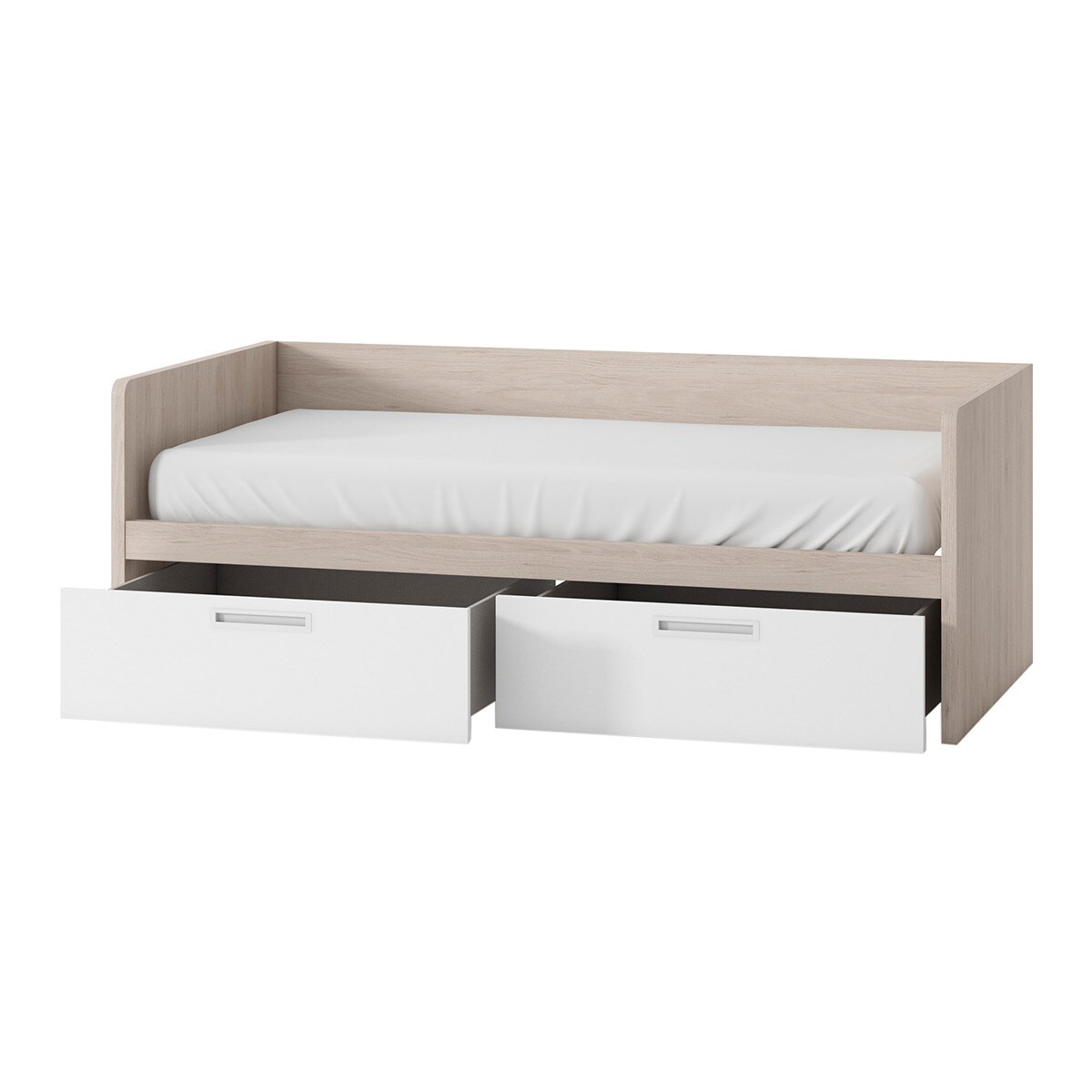 Cama con 2 cajones y cabeceros altos Mio El Corte Inglés - Arena / Blanco Arena / Blanco-2