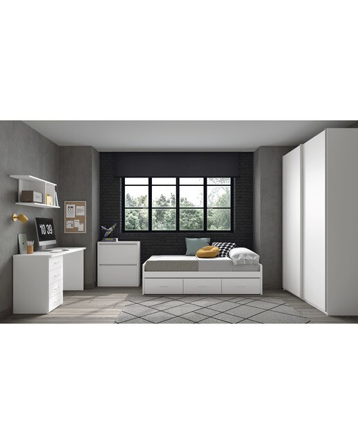 Imagen 2 de Cama individual con 3 cajones Noel El Corte Inglés - Blanco Blanco