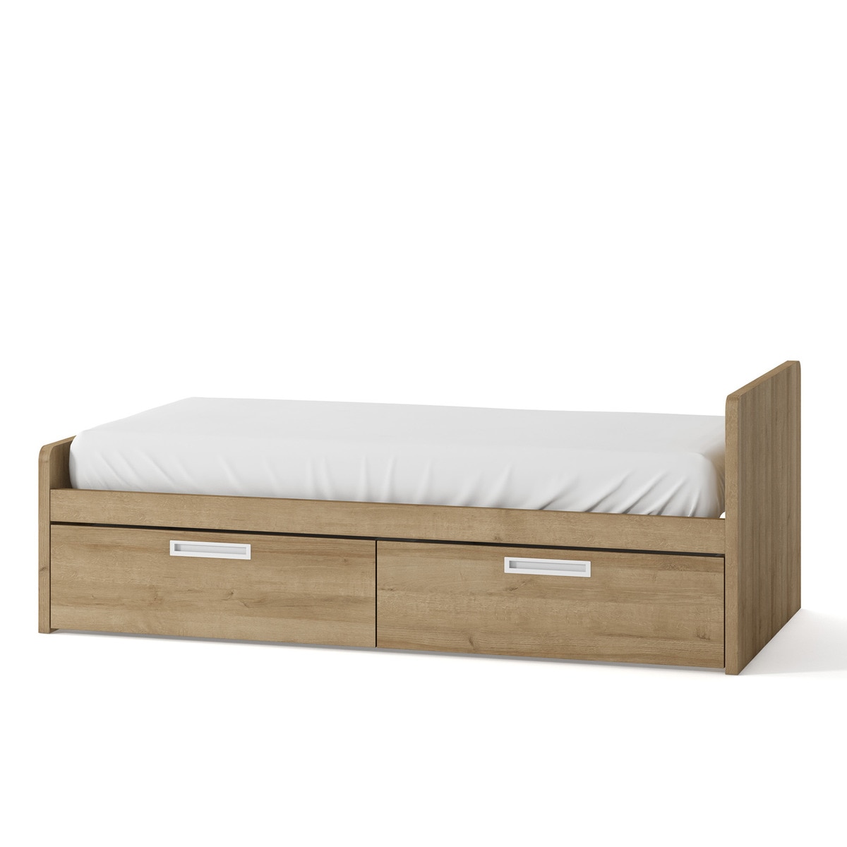 Cama con 2 cajones y costado derecho alto Mio El Corte Inglés - Canela Canela-1