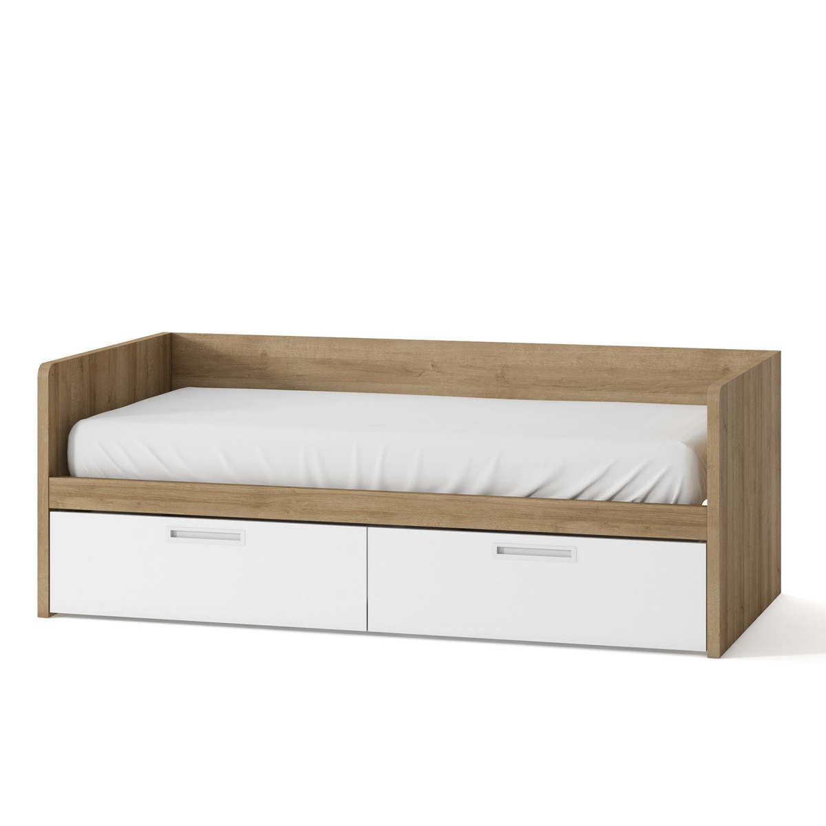 Imagem 0 de Cama com 2 gavetas e cabeceiras altas Mio