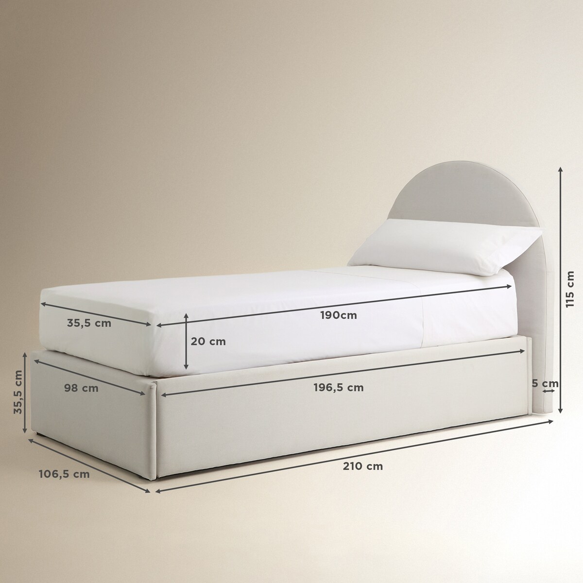 Cama Ninho Estofada Gala Branco-10