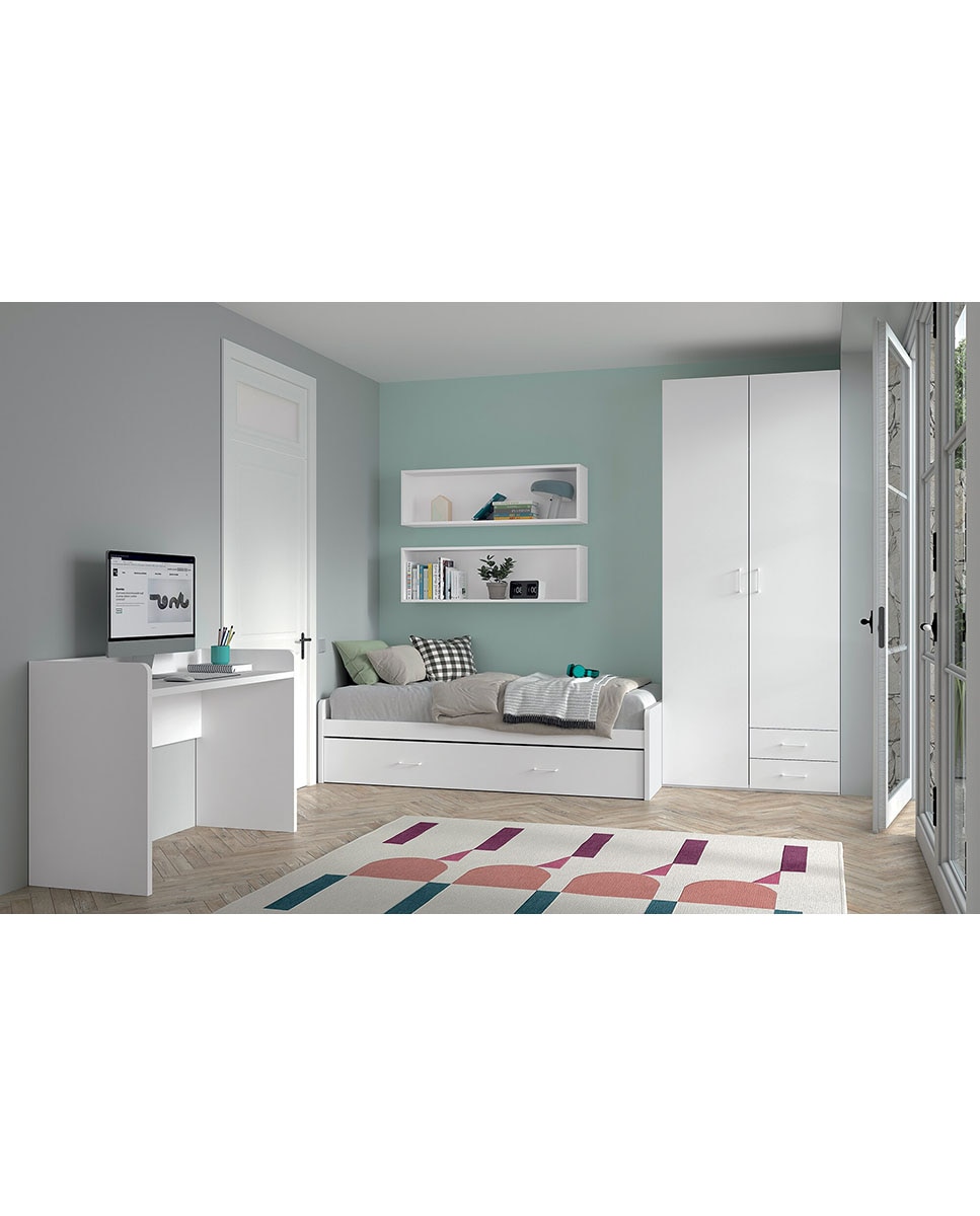 Imagem 0 de Quarto Juvenil com Cama com Gavetão Noel - Branco