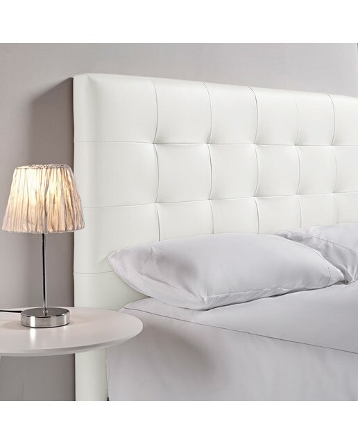Cabecero doble de piel Balmoral El Corte Inglés - Blanco Cama 135 cm Blanco-2