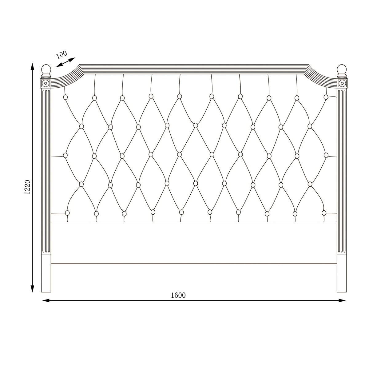 Cabeceira Dupla de Carvalho e Estofado Capitonê em Linho Provenza Carvalho envelhecido-6