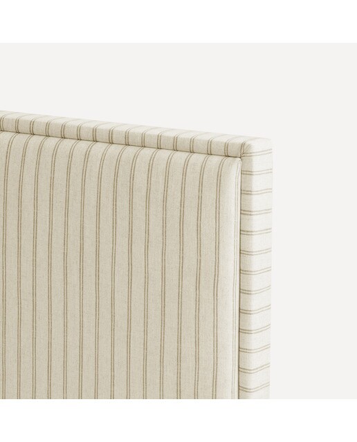 Cabecero doble de rayas con fondo beige Porto El Corte Inglés - Caqui Cama 135 cm Caqui-2