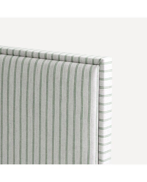 Cabecero doble de rayas con fondo beige Porto El Corte Inglés - Verde Cama 135 cm Verde-2