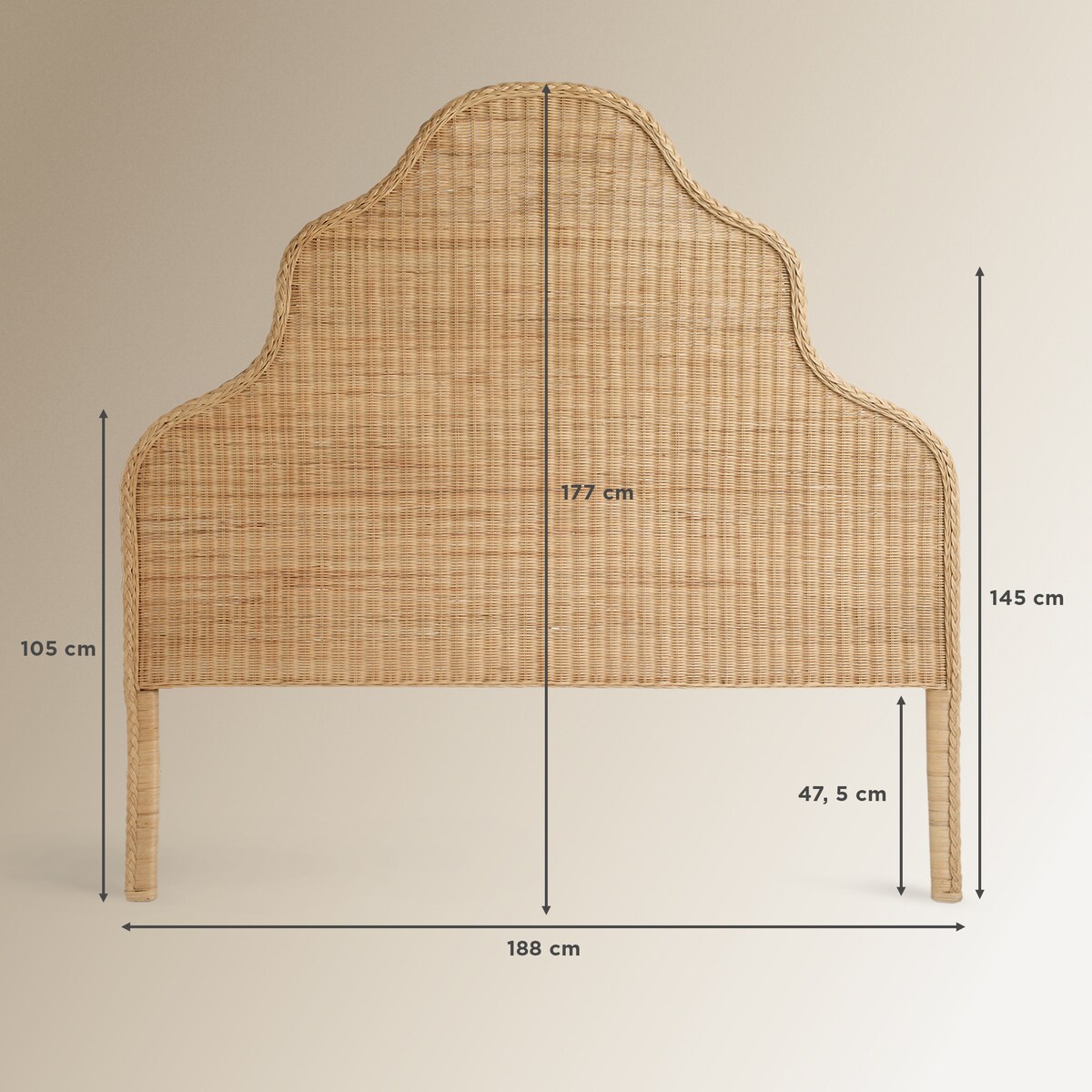 Cabeceira Dupla de Rotim Brook Natural-8