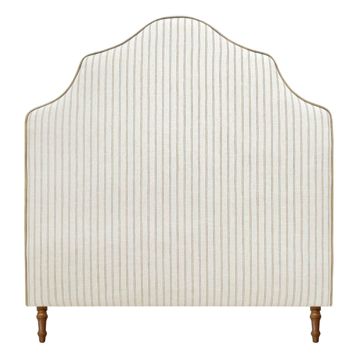 Cabecero doble tapizado rayas Harrow - Dilan / Caqui Cama 135 cm Dilan / Caqui-1