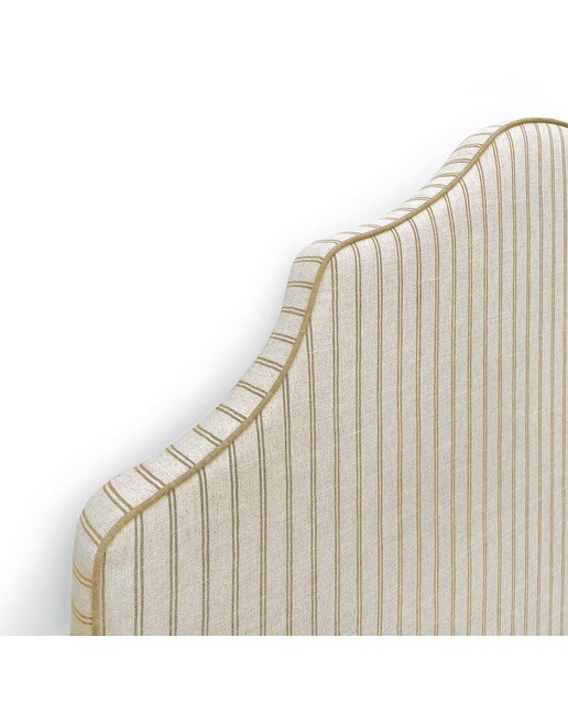 Cabecero doble tapizado rayas Harrow - Dilan / Caqui Cama 135 cm Dilan / Caqui-2
