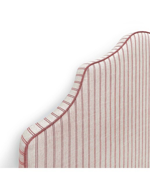 Cabecero doble tapizado rayas Harrow - Dilan / Burdeos Cama 135 cm Dilan / Burdeos-2