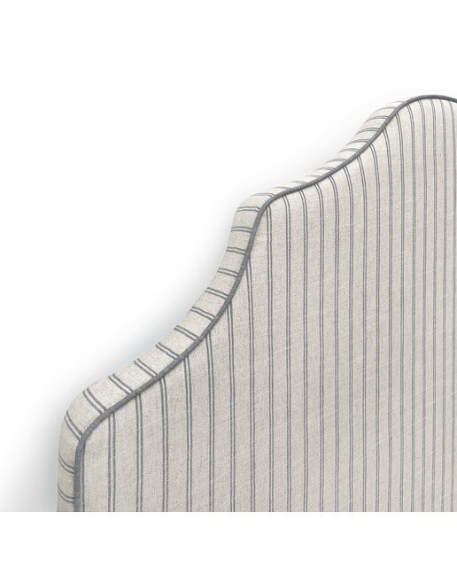 Cabecero doble tapizado rayas Harrow - Dilan / Gris Cama 135 cm Dilan / Gris-2