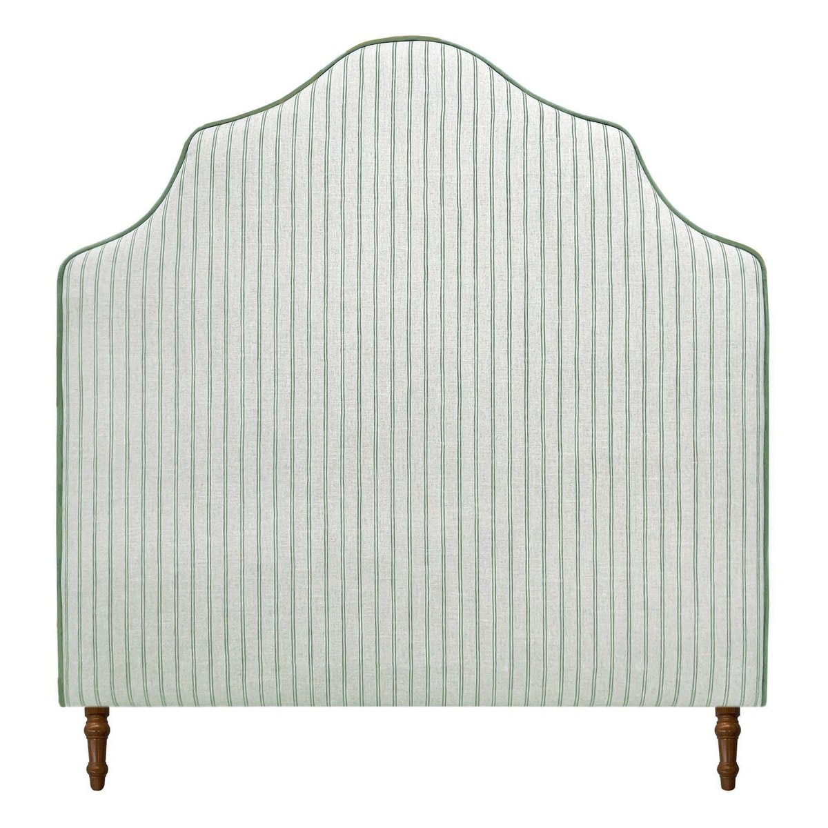 Cabeceira Dupla Estofada às Riscas Harrow Dilan / Verde-1
