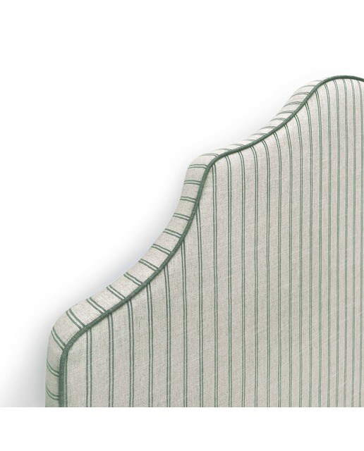 Cabecero doble tapizado rayas Harrow - Dilan / Verde Cama 135 cm Dilan / Verde-2