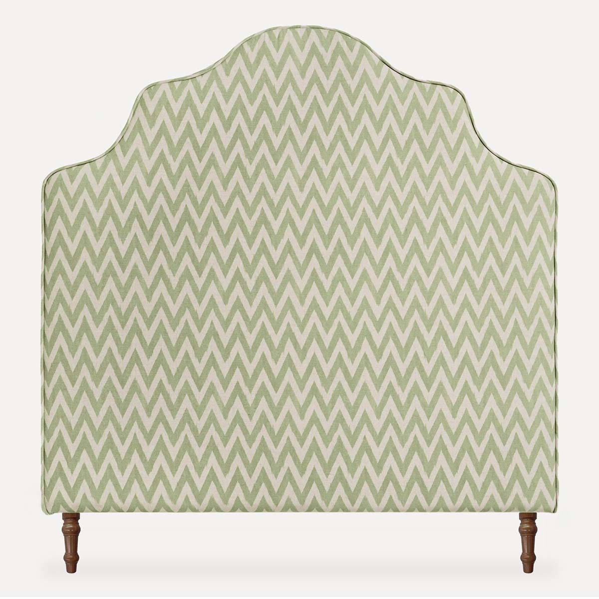 Cabecero doble tapizado zigzag Harrow - Verde Cama 135 cm Verde-1