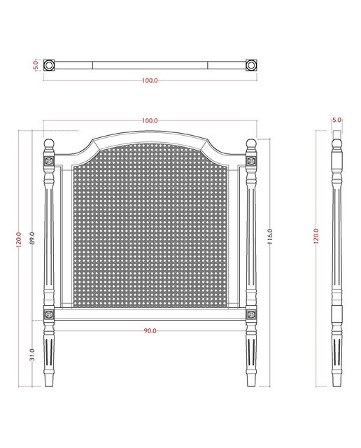 Cabeceira Individual Nimes - 90 cm Branco-4