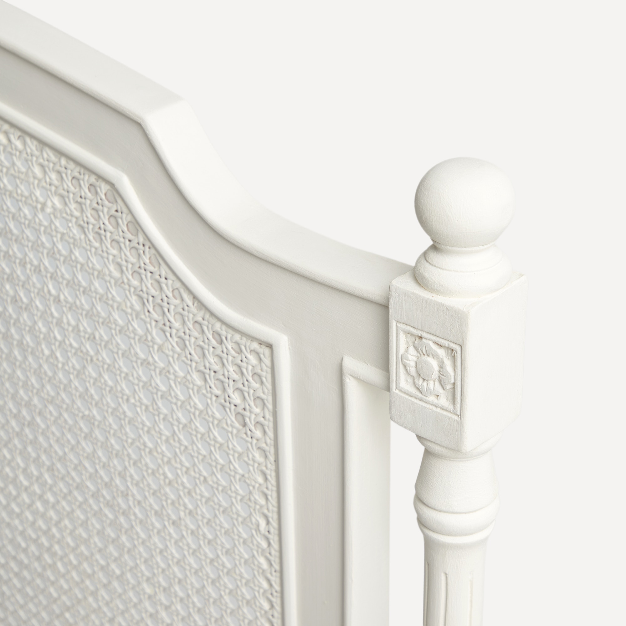 Cabeceira de Cama de Casal em Madeira de Bayur Nimes - 150 cm Branco-3