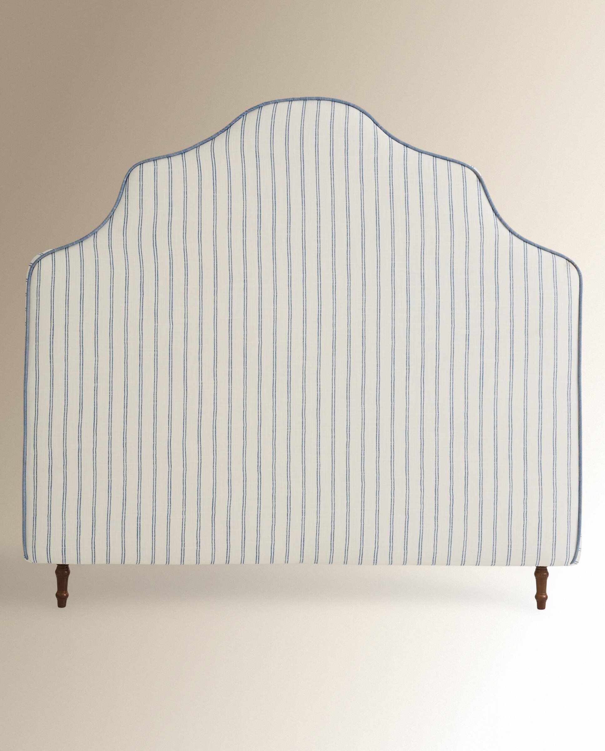 Cabecero doble tapizado rayas Harrow - Sinatra / Azul Cama 135 cm Sinatra / Azul-2