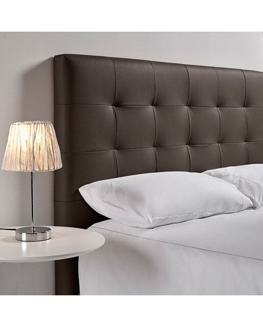 Cabecero individual de piel Balmoral El Corte Inglés - Marrón Cama 105 cm Marrón-2
