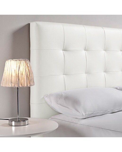 Cabecero individual de piel Balmoral El Corte Inglés - Blanco Cama 90 cm Blanco-2