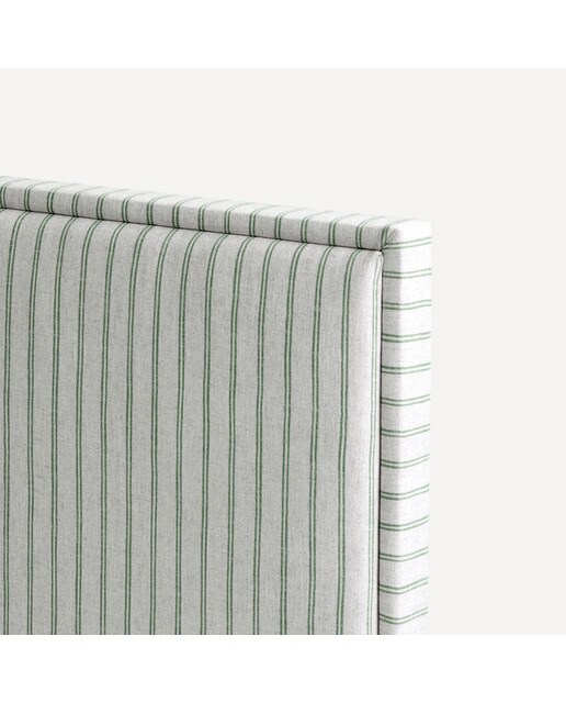Cabecero individual de rayas con fondo beige Porto El Corte Inglés - Verde Cama 90 cm Verde-2