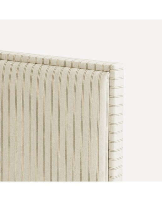Cabecero individual de rayas con fondo beige Porto El Corte Inglés - Caqui Cama 90 cm Caqui-2