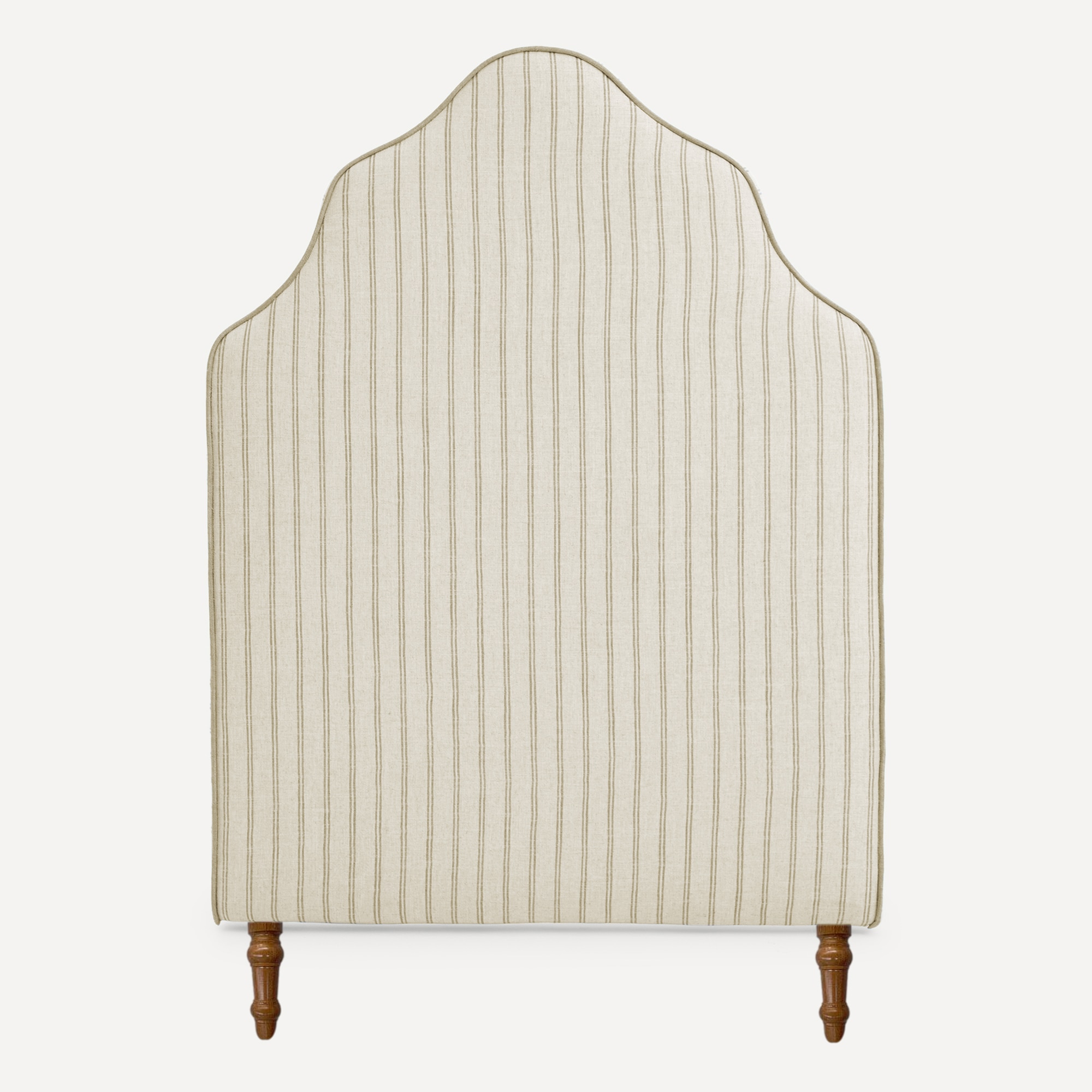 Cabecero individual tapizado rayas Harrow - Dilan / Caqui Cama 90 cm Dilan / Caqui-1