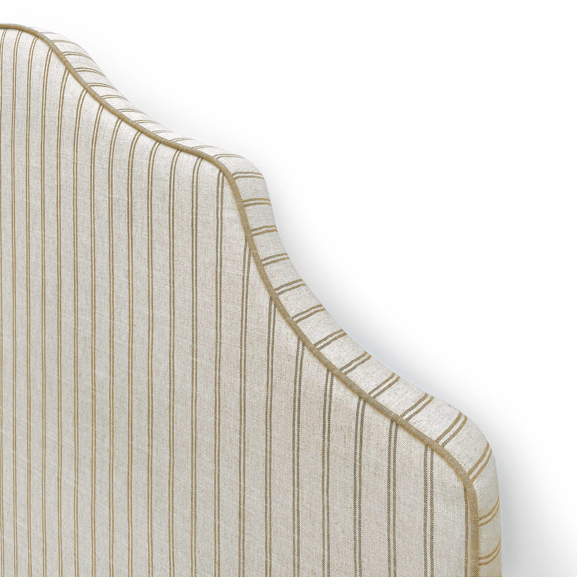 Cabecero individual tapizado rayas Harrow - Dilan / Caqui Cama 90 cm Dilan / Caqui-3