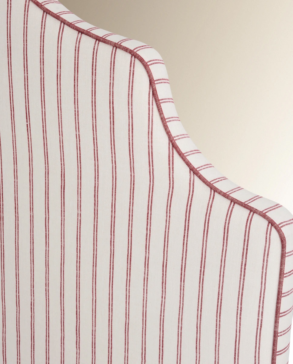 Cabecero individual tapizado rayas Harrow - Sinatra / Burdeos Cama 90 cm Sinatra / Burdeos-2