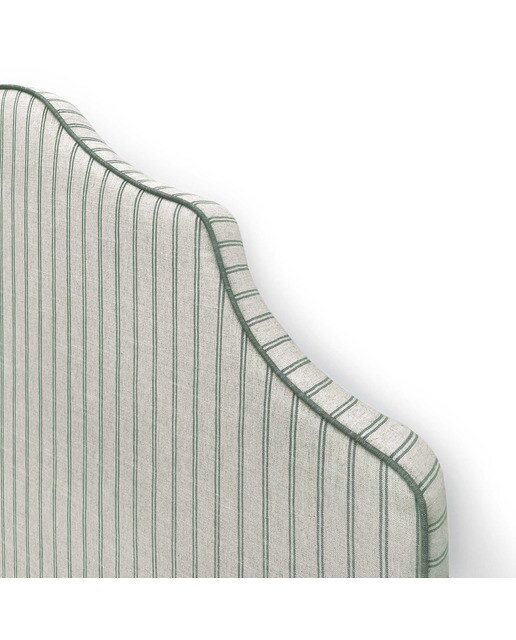 Cabecero individual tapizado rayas Harrow - Dilan / Verde Cama 90 cm Dilan / Verde-3