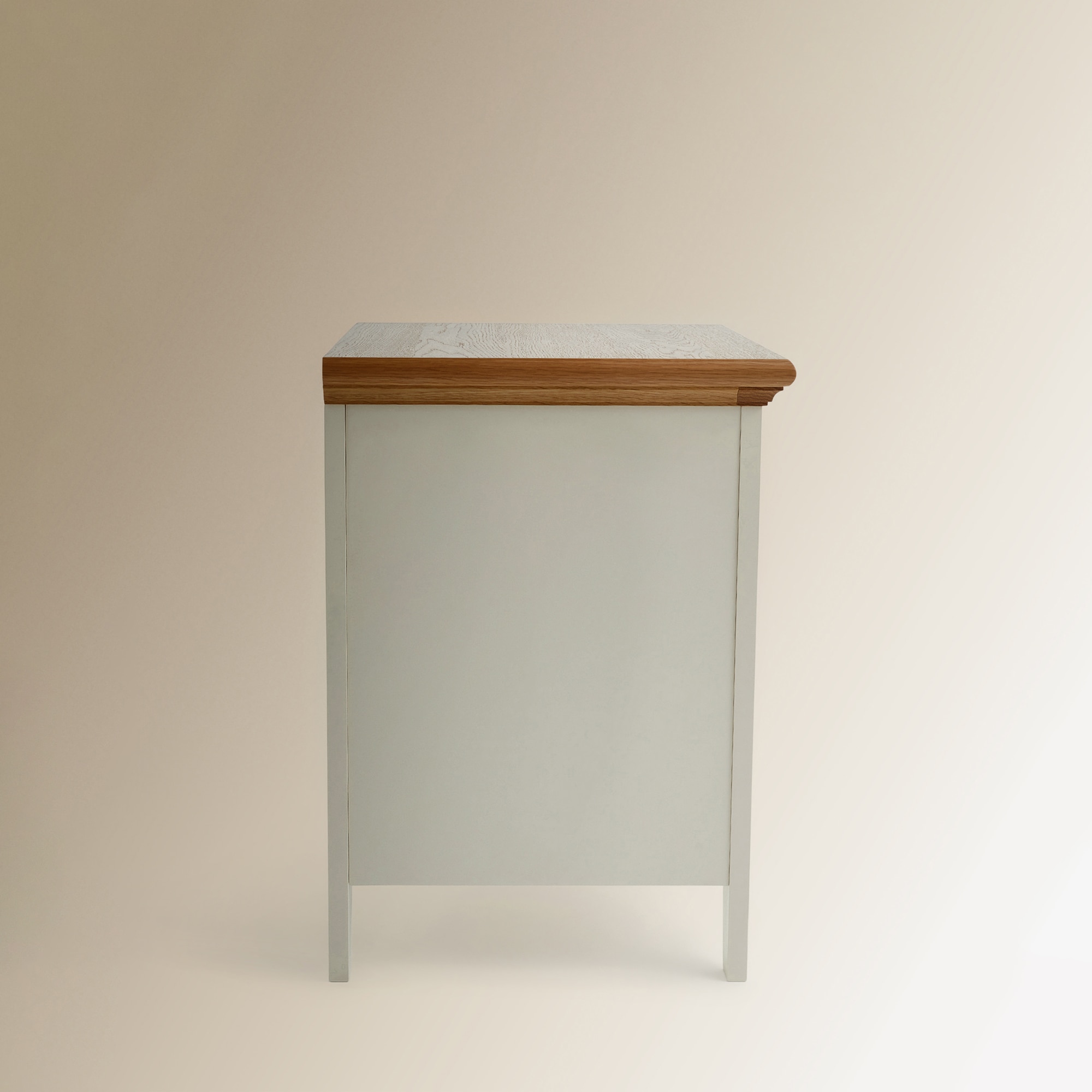 Mesita de noche de madera de roble con cajón Hampstead EL Corte Inglés - Blanco roto/Roble Blanco roto/Roble-4