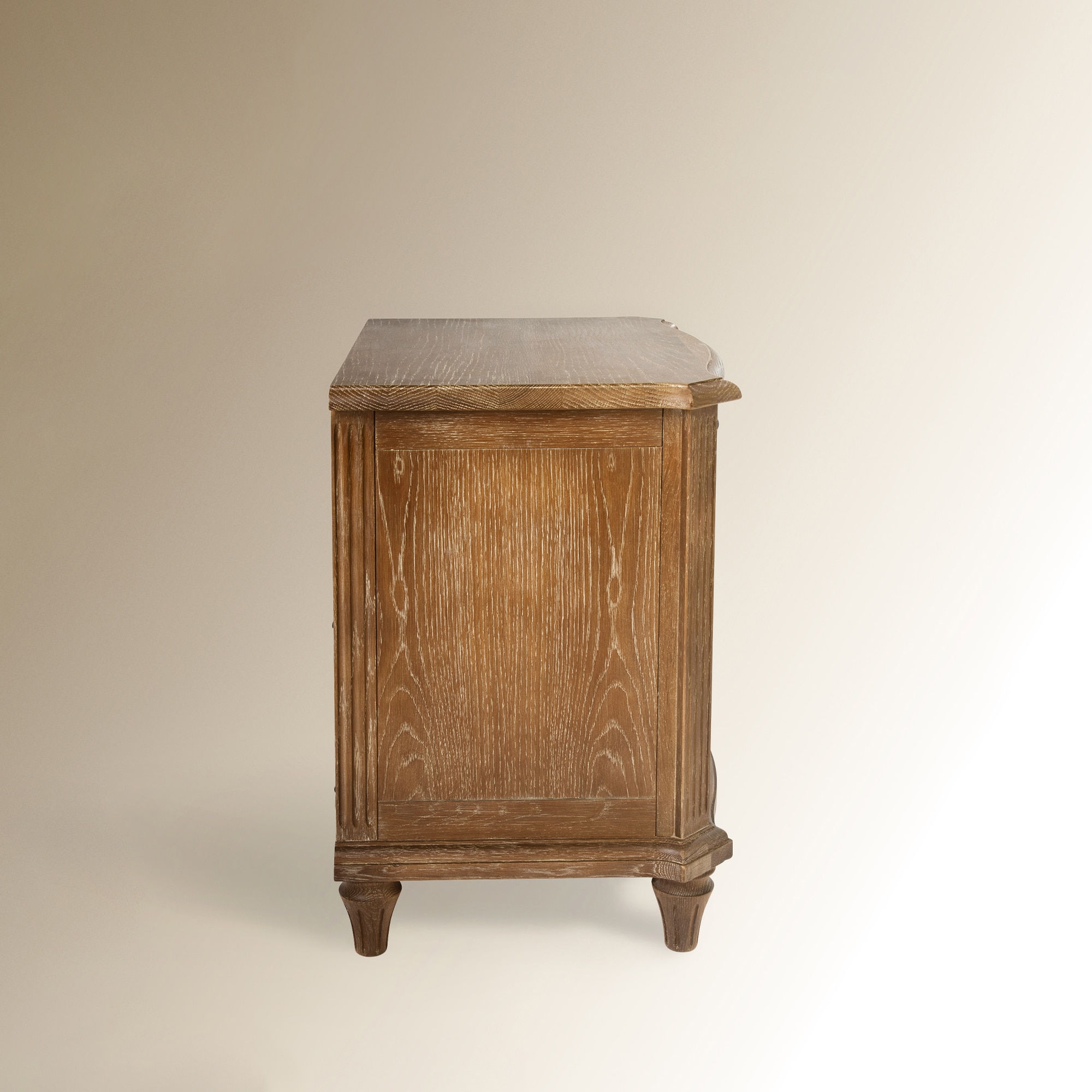 Mesa de Cabeceira de Carvalho com 3 Gavetas Provenza Carvalho envelhecido-4