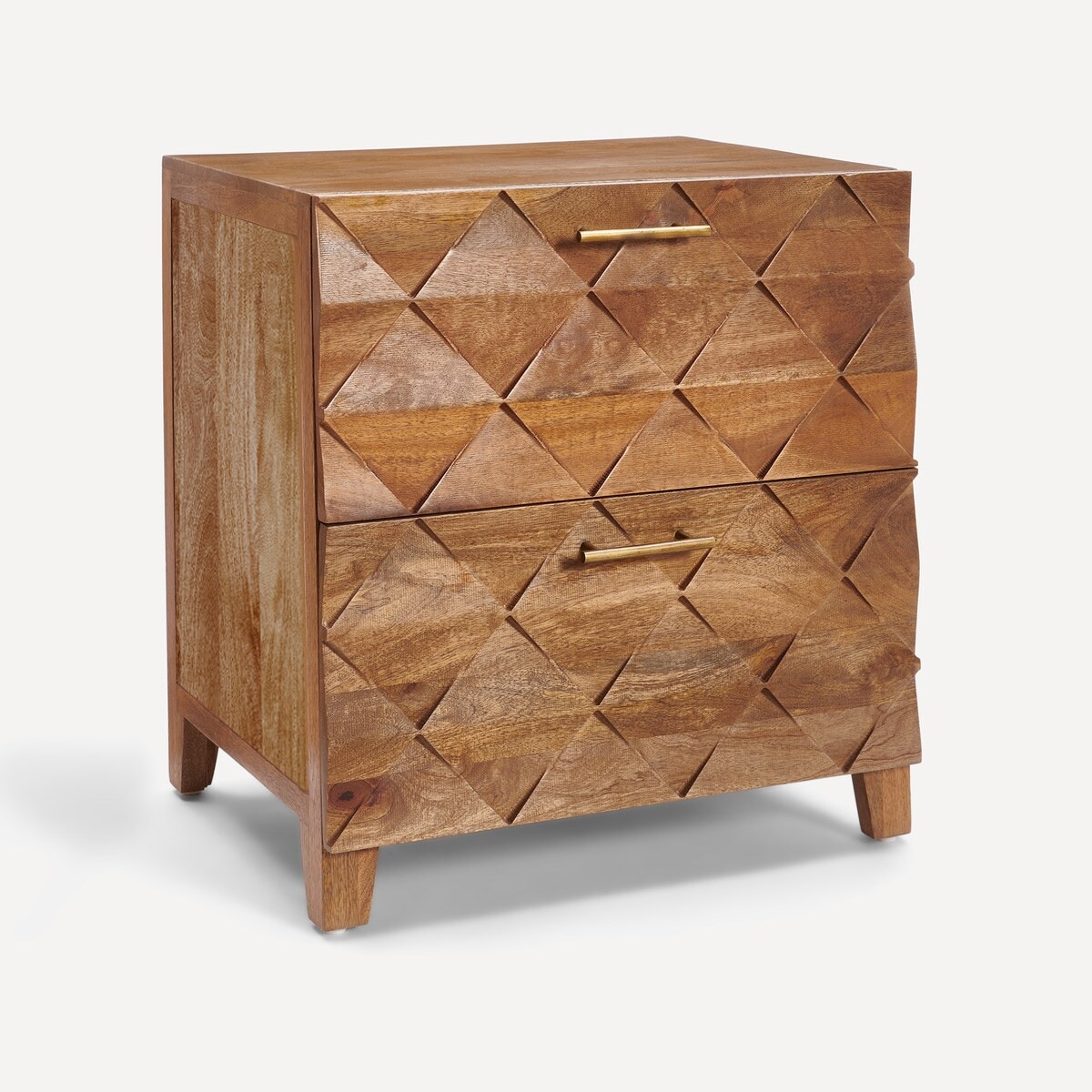 Mesa Auxiliar de Mangueira com 2 Gavetas Tabriz Natural-1
