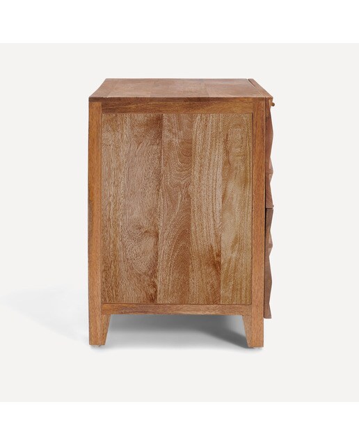 Mesa Auxiliar de Mangueira com 2 Gavetas Tabriz Natural-3