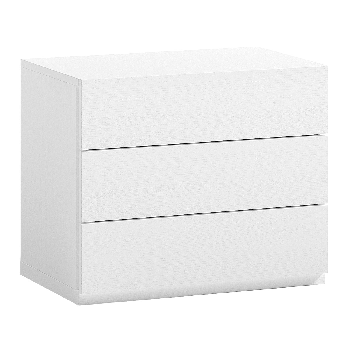 Mesita de noche con 3 cajones Alan El Corte Inglés - Blanco polar 45 cm Blanco polar-1