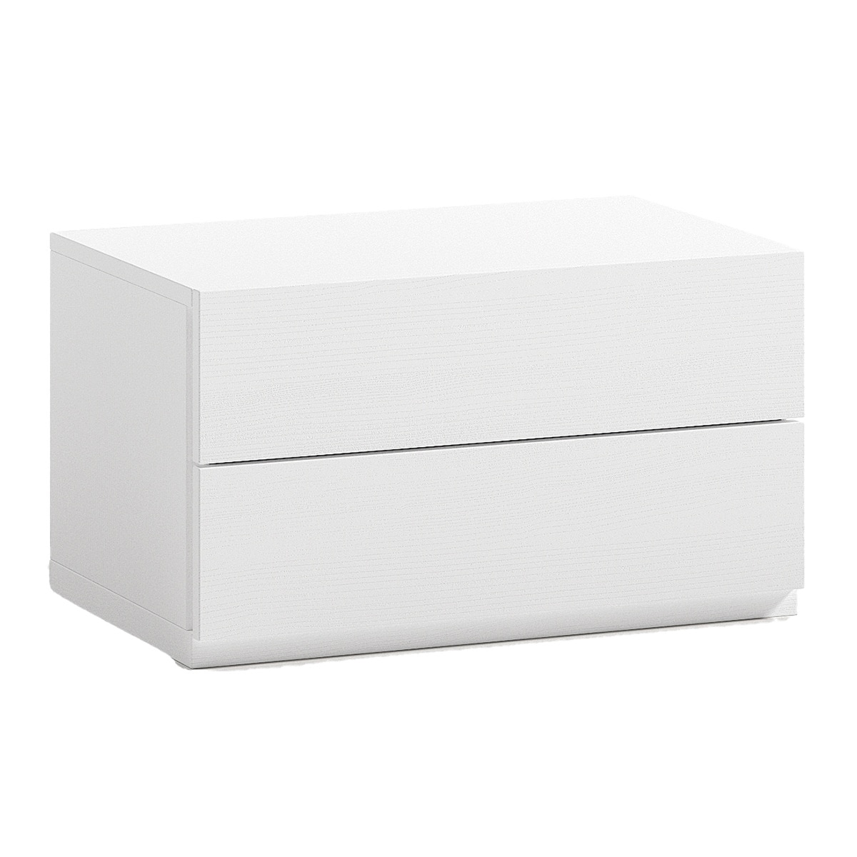 Mesita de noche con 2 cajones Alan El Corte Inglés - Blanco polar 45 cm Blanco polar-1