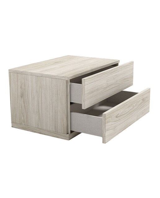 Mesa de cabeceira com 2 gavetas Alan Carvalho-2