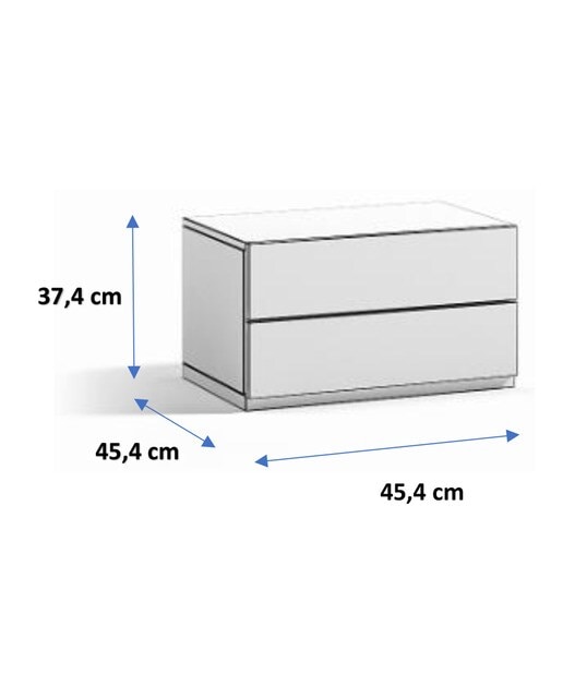 Mesa de cabeceira com 2 gavetas Alan Carvalho-4