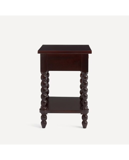 Mesa de Cabeceira de Mangueira com 1 Gaveta Bianca Preto-3