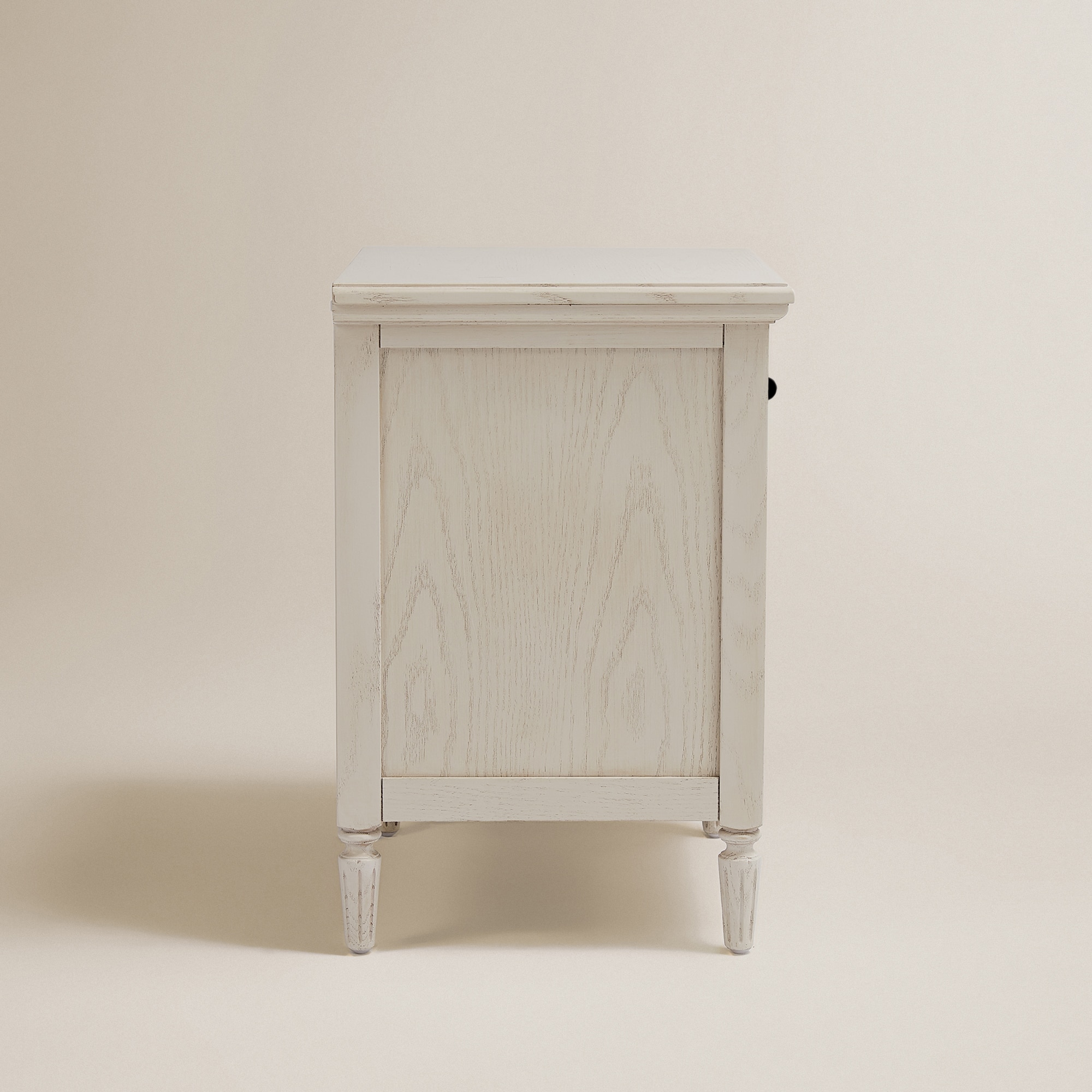 Mesa de Cabeceira de Carvalho com Gaveta Bourne Branco-4