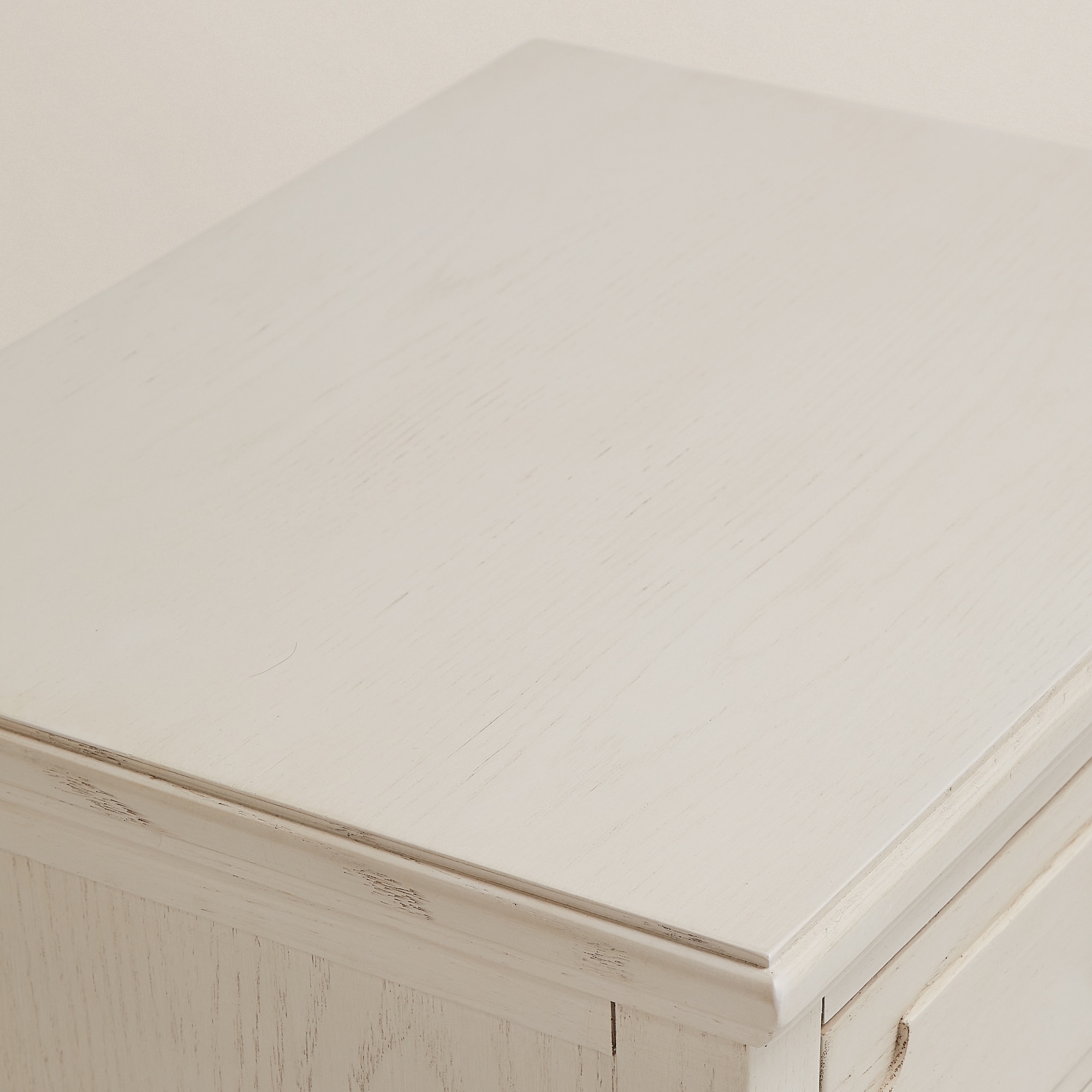 Mesa de Cabeceira de Carvalho com Gaveta Bourne Branco-7