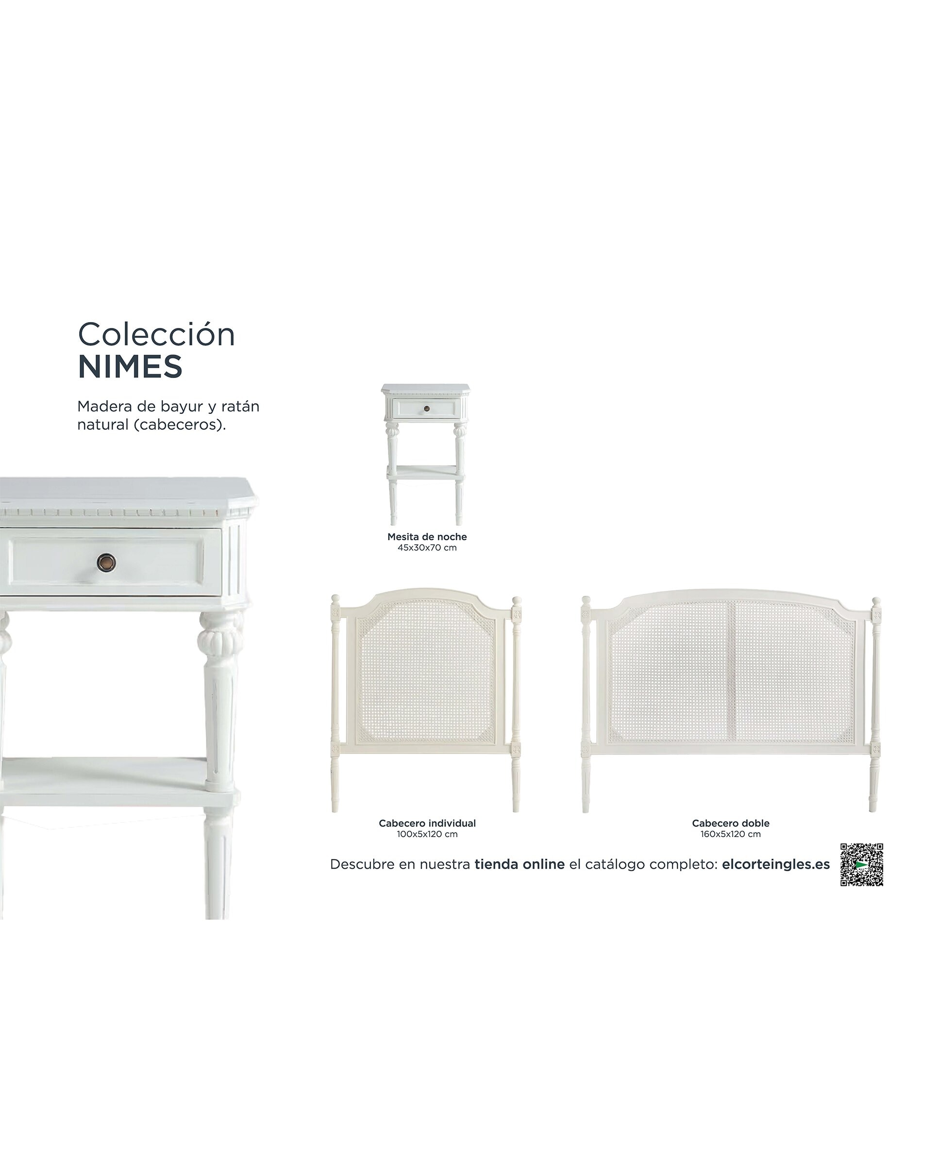 Mesa de Cabeceira com Gaveta Nimes Branco-9
