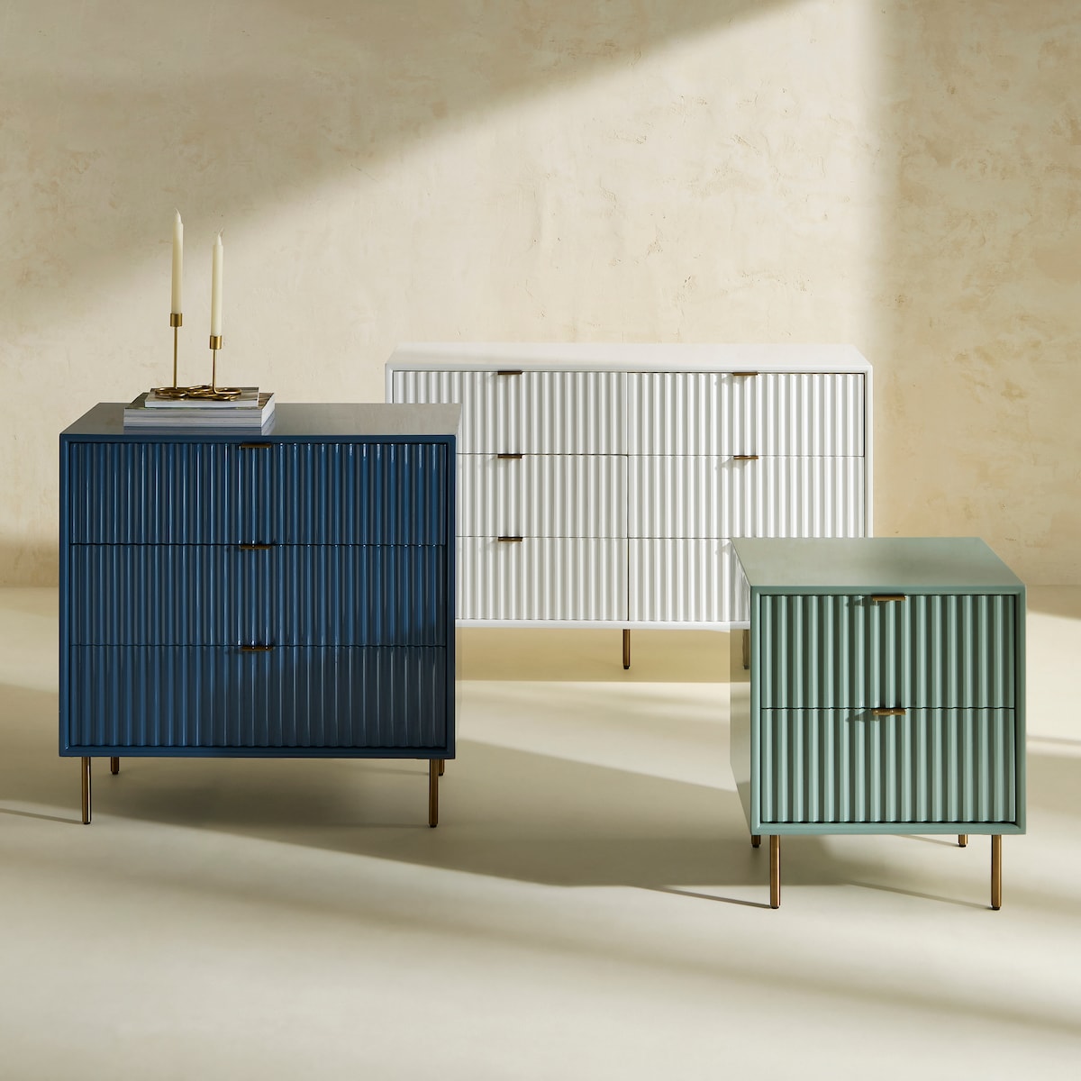 Mesa de Cabeceira com 2 Gavetas Arty Branco-8