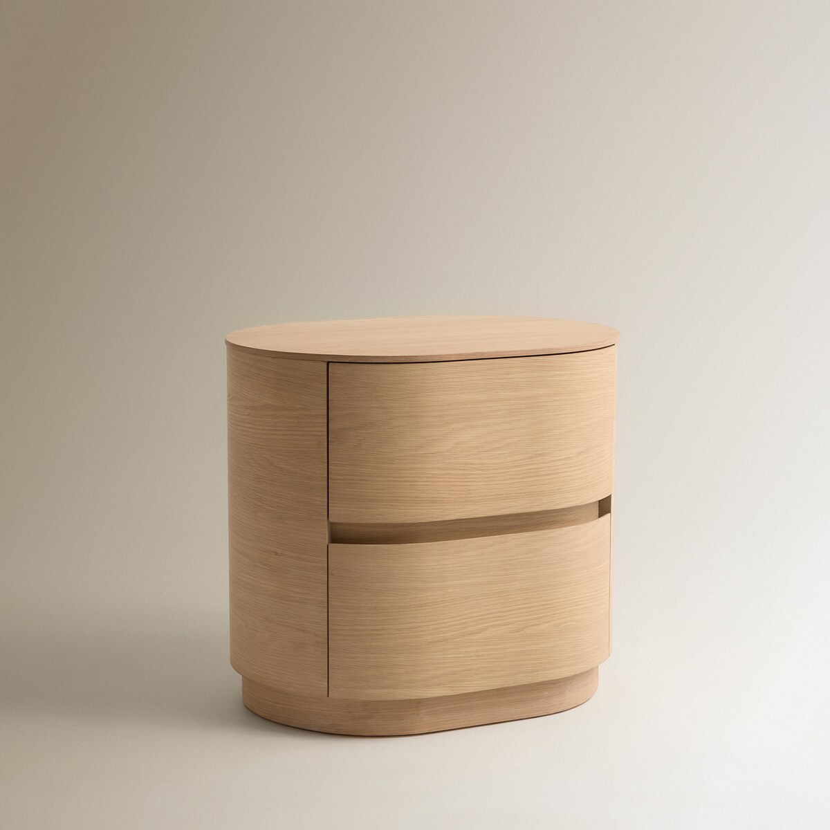 Mesa de Cabeceira com 2 Gavetas de Madeira de Carvalho Owen Carvalho-2